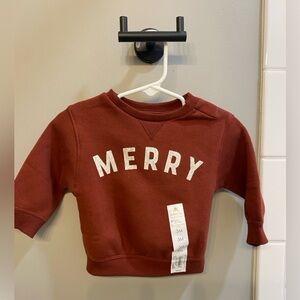 Little Co. Merry Kids Sweatshirt - Red / Size 3m / NWT
